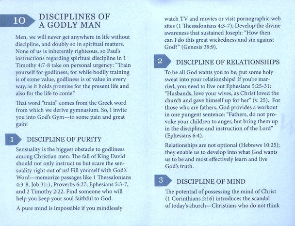 10 Disciplines Of A Godly Man Tract Pack Of 25 General Tracts