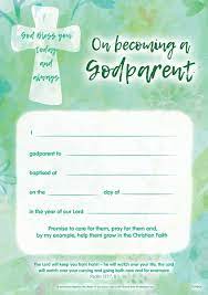 GOD BLESS YOU GODPARENT CERTIFICATES PACK OF 10 