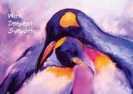 WITH DEEPEST SYMPATHY PENGUINS GREETING CARD