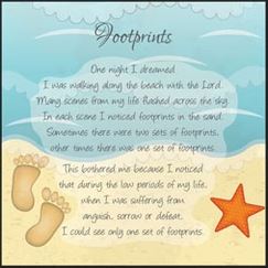 FOOTPRINTS GREETING CARD 