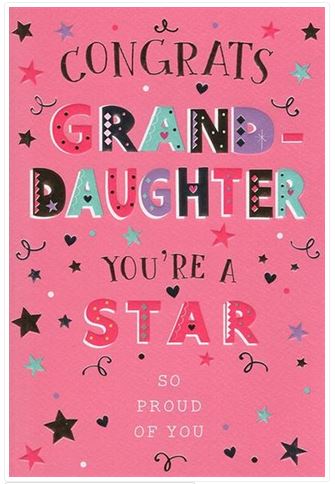 CONGRATS GRANDDAUGHTER CARD