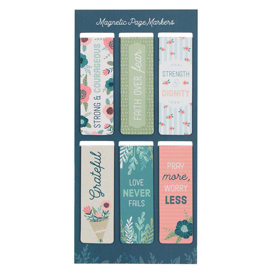 FLORAL GARDEN MAGNETIC BOOKMARK SET