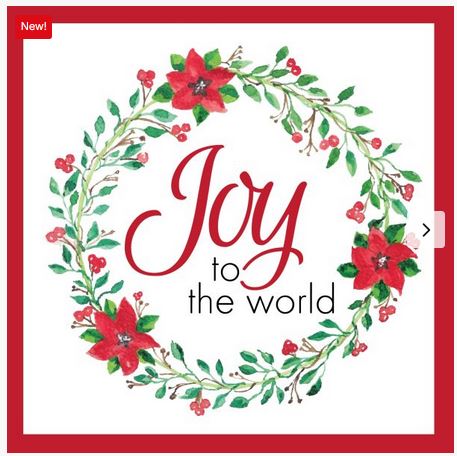 JOY WREATH CHRISTMAS CARDS PACK OF 10 