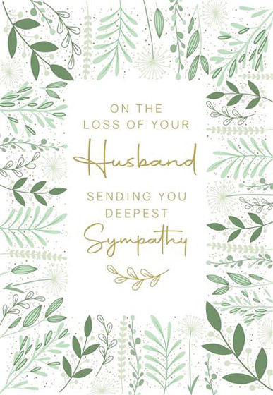 LOSS OF HUSBAND GREETINGS CARD