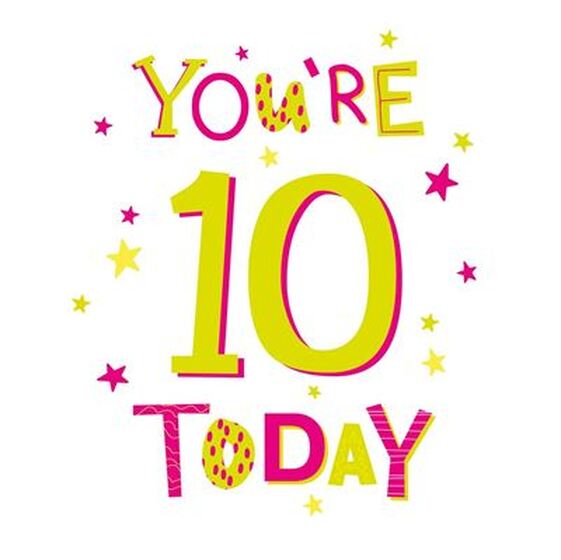 10TH BIRTHDAY GREETINGS CARD