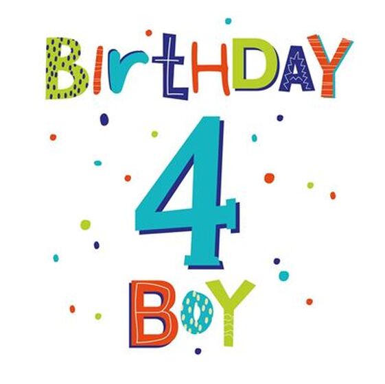 4TH BIRTHDAY BOY GREETINGS CARD