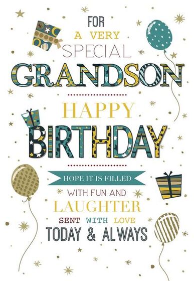GRANDSON BIRTHDAY CARD
