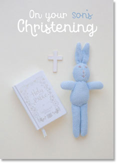 ON YOUR SONS CHRISTENING CARD