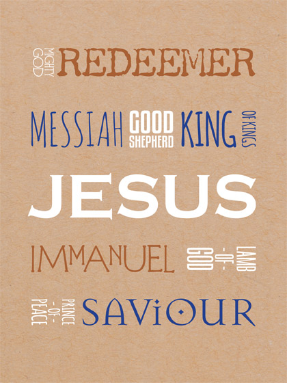 METAL SIGN NAMES OF JESUS