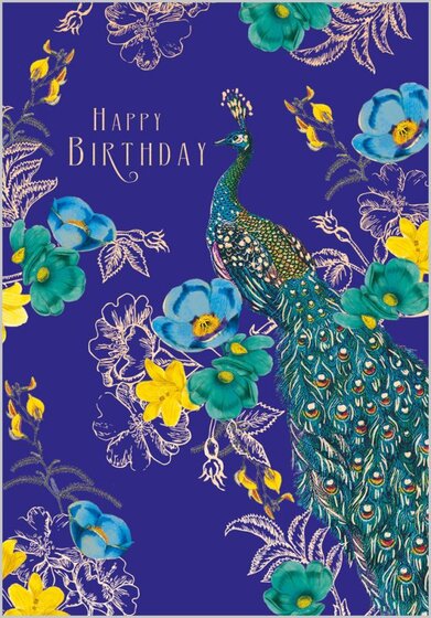 PEACOCK BIRTHDAY CARD