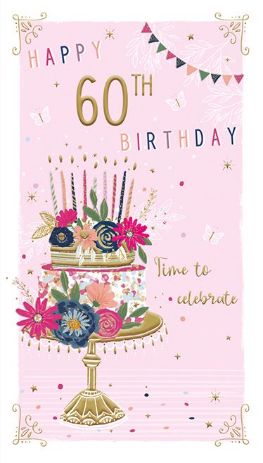 60TH BIRTHDAY GREETINGS CARD