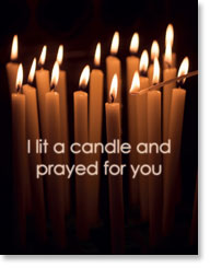 I LIT A CANDLE AND PRAYED FOR YOU PETITE CARD  