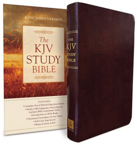KJV STUDY BIBLE BURGUNDY BOUNDED LEATHER