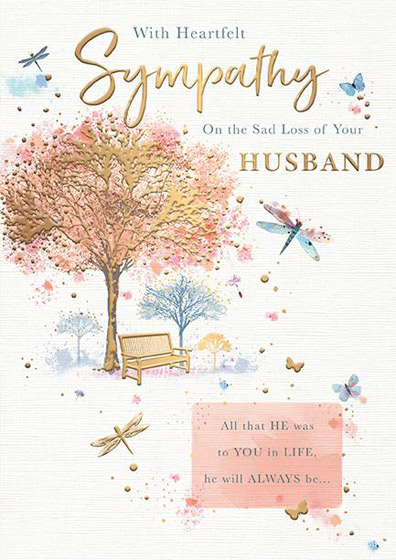 LOSS OF HUSBAND GREETINGS CARD