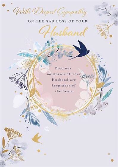 LOSS OF HUSBAND GREETINGS CARD