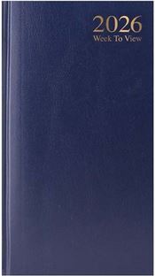 SLIMLINE WEEK TO VIEW DIARY HB BLUE
