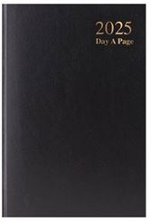 2025 A5 DAY A PAGE DIARY BLACK