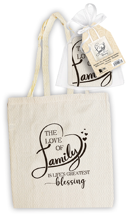 COTTON SHOPPING BAG/LOVE OF FAMILY