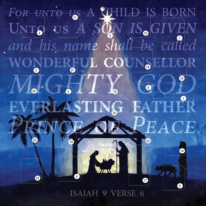 BETHLEHEM SILHOUETTE SQUARE ADVENT CALENDAR
