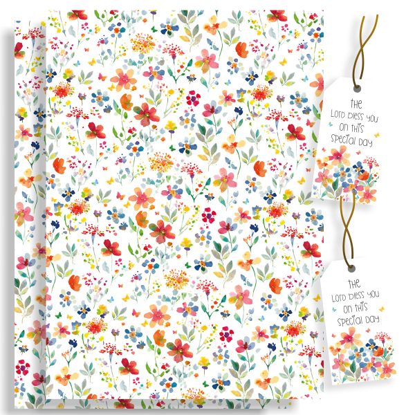 SUMMER FLOWERS WRAPPING PAPER