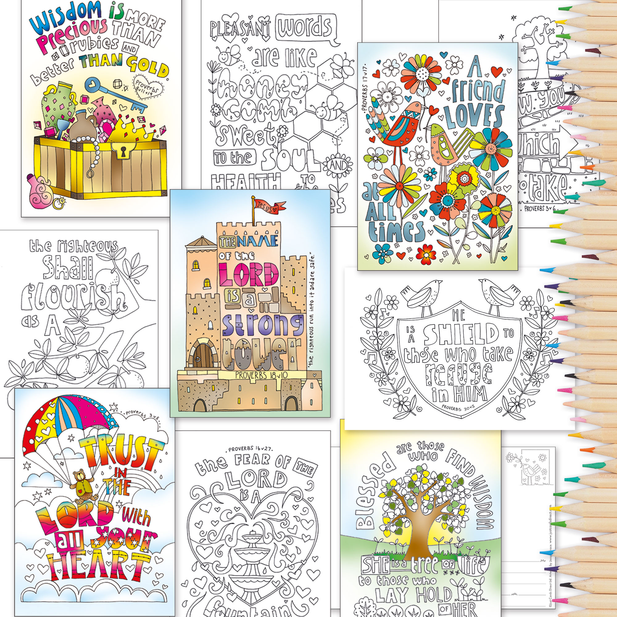 EXPLORING PROVERBS COLOURING POSTCARDS EXPLORING PROVERBS COLOURING POSTCARDS