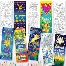CHRISTMAS COLOURING BOOKMARKS 10 PACK 