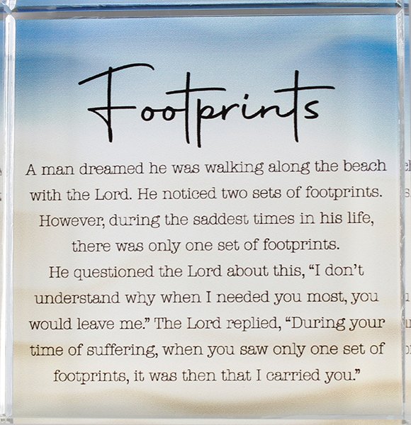 FOOTPRINTS GLASS BLOCK