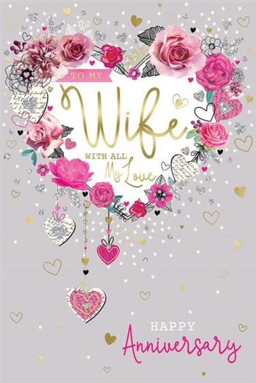 WIFE ANNIVERSARY GREETINGS CARD