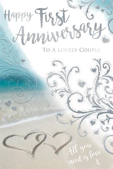 FIRST ANNIVERSARY GREETING CARD