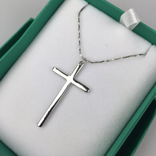 Silver Cross Pendant on Chain 