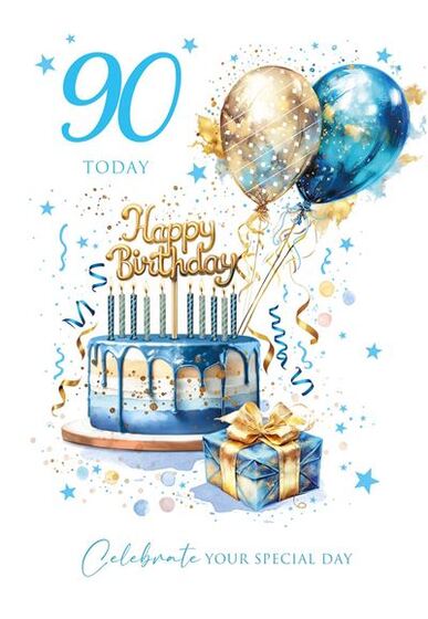 BIRTHDAY CARD MALE AGE 90 