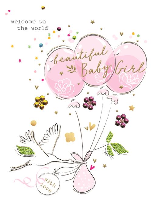 NEW BABY GIRL CARD