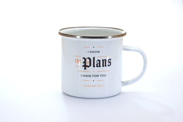 TIN MUG I KNOW THE PLANS