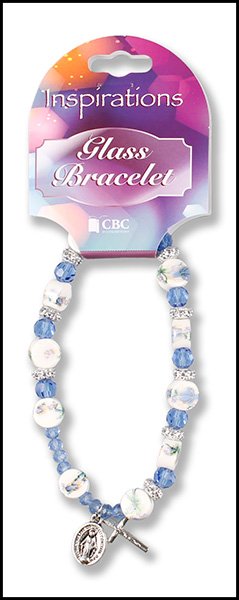 GLASS CERAMIC BRACELET BLUE