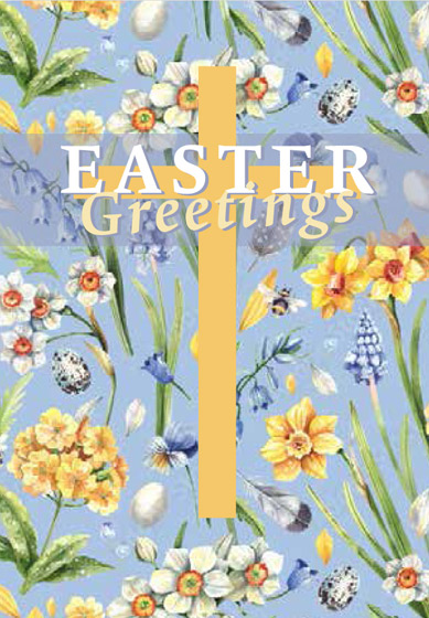 COMPASSION WILDFLOWERS CROSS PACK OF 5 CHARITY EASTER CARDS