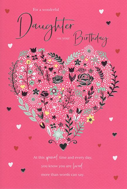 DAUGHTER BIRTHDAY GREETINGS CARD DAUGHTER BIRTHDAY GREETINGS CARD