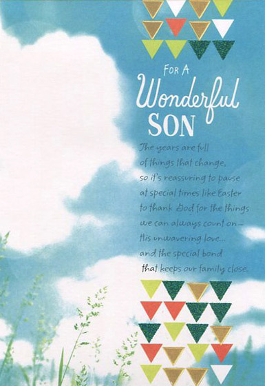 SON EASTER GREETINGS CARD
