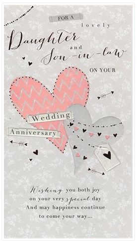 ANNIVERSARY DAUGHTER AND SON IN LAW CARD