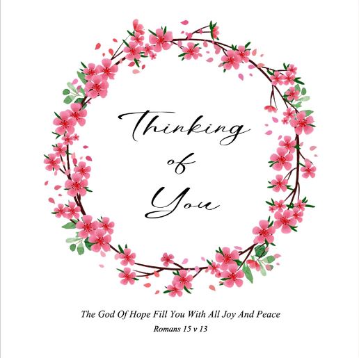 THINKING OF YOU PINK FLOWER CARD