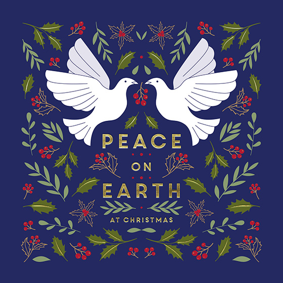 PEACE DOVES CHRISTMAS CARDS 10 PACK