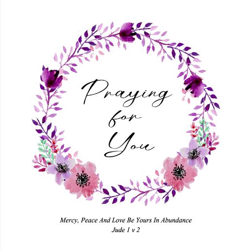 PRAYING FOR YOU FLOWER GREETING CARD