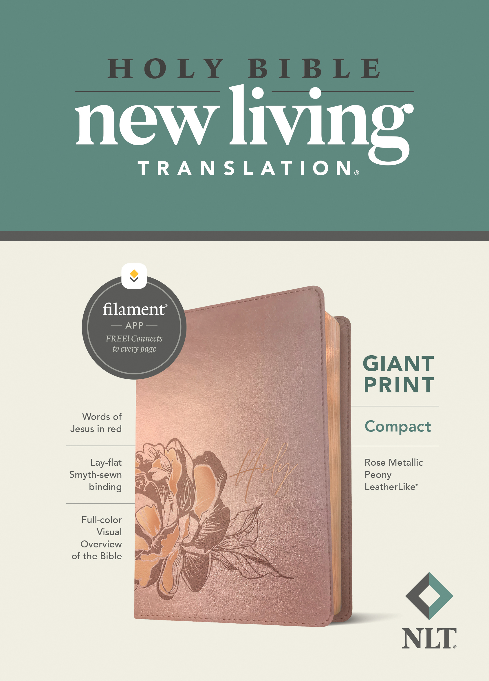 NLT GIANT PRINT COMPACT BIBLE FILAMENT EDITION