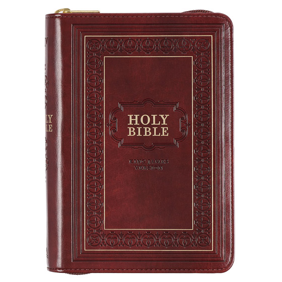 KJV LARGE PRINT COMPACT BIBLE BURG ZIP