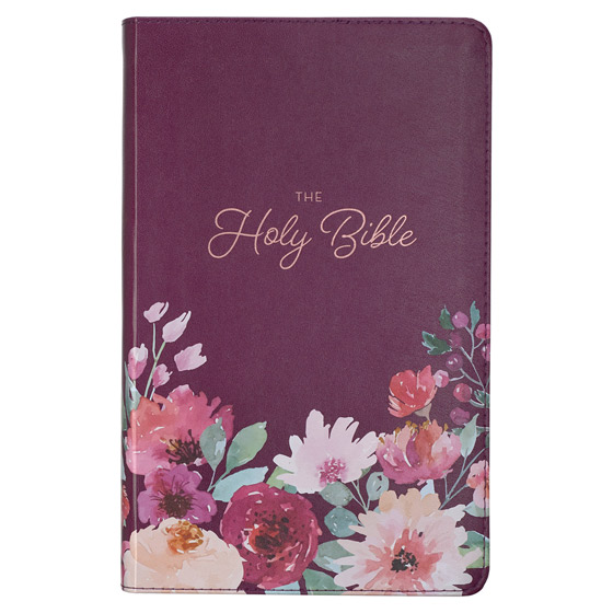 KJV GIANT PRINT BIBLES PURPLE FLORAL
