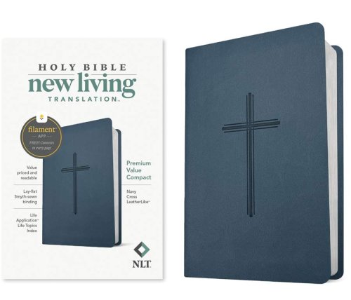 NLT PREMIUM VALUE COMPACT BIBLE NAVY