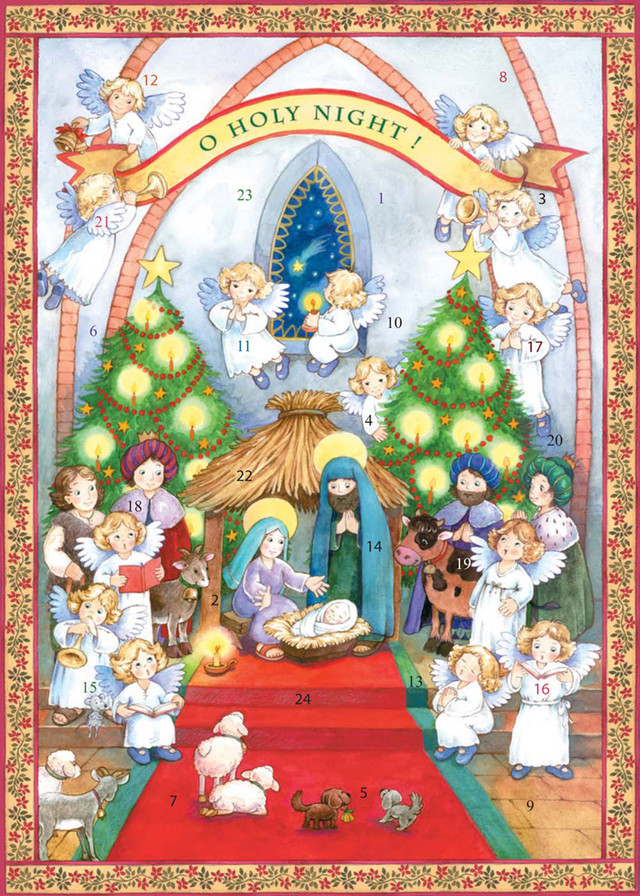 HOLY NIGHT ADVENT CALENDAR CARD HOLY NIGHT ADVENT CALENDAR CARD