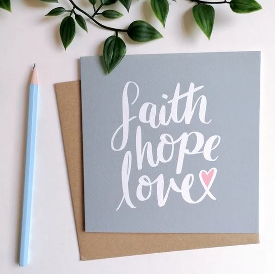 FAITH HOPE LOVE CARD