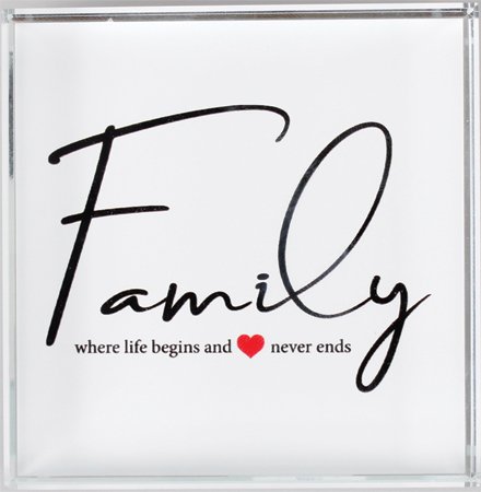 FAMILY LOVE AND LIFE GLASS BLOCK
