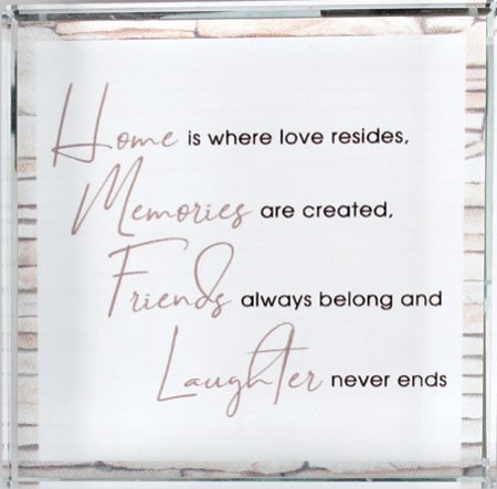HOME MEMORIES GLASS BLOCK