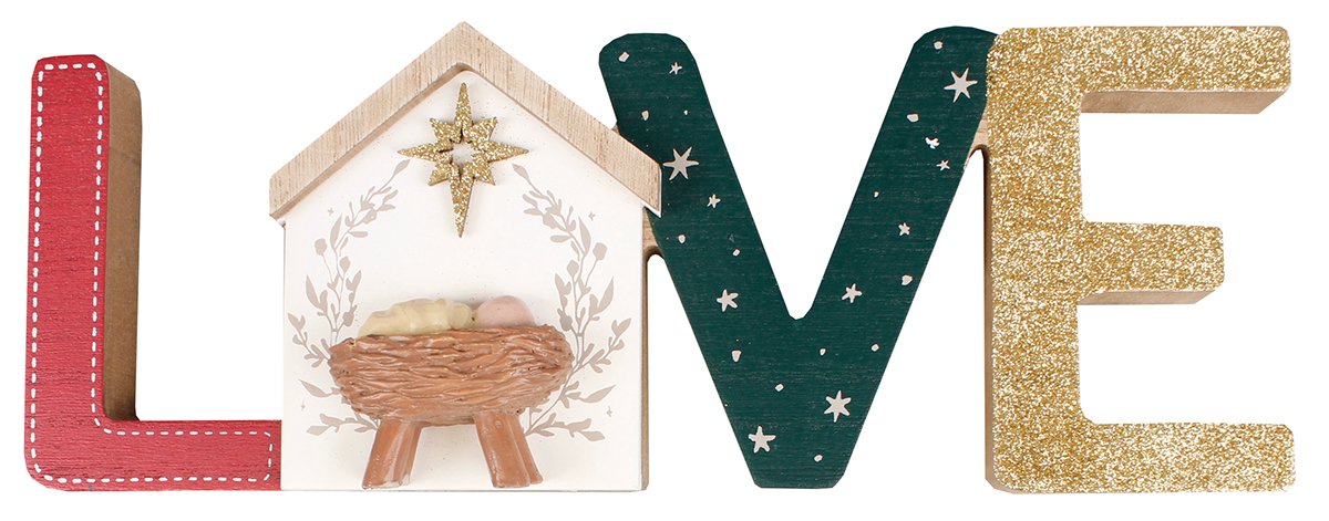 LOVE WOODEN PLAQUE